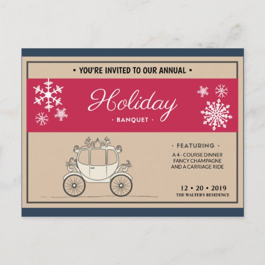 パーソナライズ - 濃紺、ベージュ & 赤のヴィンテージ ポストカード (正面)