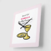 パーソナライズ,特別な女の子,最初のコミュニティ スクエア壁時計 (傾斜)