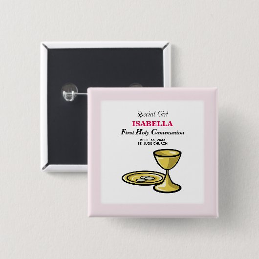 パーソナライズ，特別な女の子，最初のコミュニティ 缶バッジ (正面&裏面)