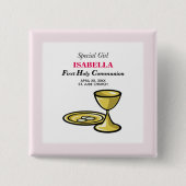 パーソナライズ，特別な女の子，最初のコミュニティ 缶バッジ (正面)