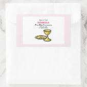 パーソナライズ，特別な女の子，最初のコミュニティ 長方形シール (バッグ)