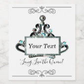 パーソナライズ「王妃を長生き」 ワインラベル (シングルラベル)