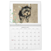 パーソナライズ!白いフローラペットの写真 カレンダー (3月 2027)