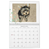 パーソナライズ!白いフローラペットの写真 カレンダー (3月 2026)