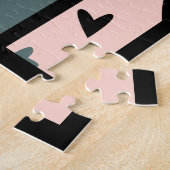 パーソナライズ、私はあなたを愛かわいいハート女の子 ジグソーパズル (側面)