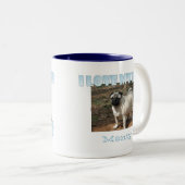 パーソナライズ: 私は私の犬のマグを愛します ツートーンマグカップ (正面右)