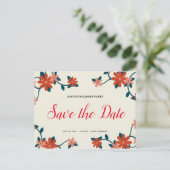 パーソナライズ - 花園パーティー Save The Date ポストカード (スタンド正面)