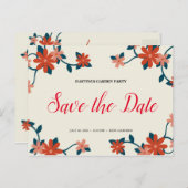 パーソナライズ - 花園パーティー Save The Date ポストカード (正面/裏面)