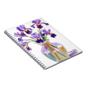 パーソナライズ：花瓶の紫色の虹彩 | ノートブック (右側)