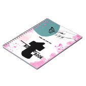 パーソナライズ：芸術品を気取ったノートブックと蝶 ノートブック (左側)