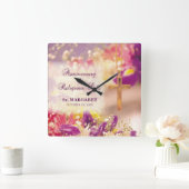 パーソナライズ、記念日の宗教生活、修道女 スクエア壁時計 (ホーム)