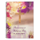 パーソナライズ、記念日の宗教生活、修道女 ノートブック (正面)