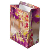 パーソナライズ、記念日の宗教生活、修道女 ミディアムペーパーバッグ (裏面アングル)