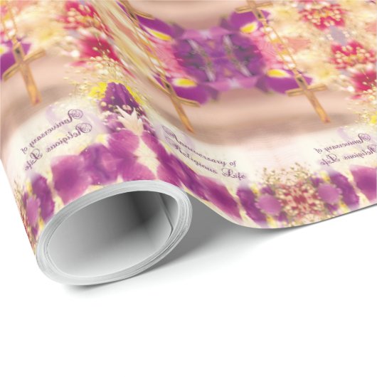 パーソナライズ、記念日の宗教生活、修道女 ラッピングペーパー (ロールコーナー)