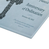 パーソナライズ、調整の記念日の司祭、クロス カッティングボード (角)