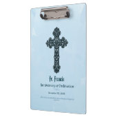 パーソナライズ、調整の記念日の司祭、クロス クリップボード (左)