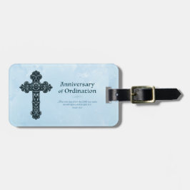 パーソナライズ、調整の記念日の司祭、クロス ラゲッジタグ