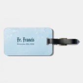 パーソナライズ、調整の記念日の司祭、クロス ラゲッジタグ (裏面横)