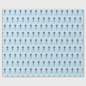 パーソナライズ、調整の記念日の司祭、クロス ラッピングペーパー (フラット)