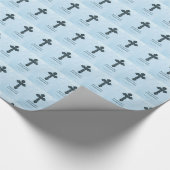 パーソナライズ、調整の記念日の司祭、クロス ラッピングペーパー (コーナー)