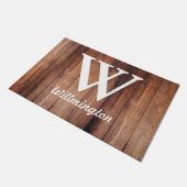 パーソナライズ-農家のシックな納屋木板 ドアマット (アングル)