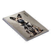 パーソナライズ：野生の犬のアップ | ノートブックのジャーナル ノートブック (右側)