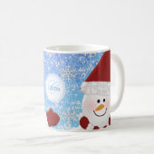 パーソナライズ: 雪だるまのマグ コーヒーマグカップ (正面右)