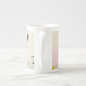 パーソナライズ、音楽の蝶の感謝してい先生 ボーンチャイナマグカップ (裏面)