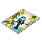 パーソナライズ：鳥+黄色の花 | ノートブック (左側)