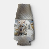 パーソナライズ:黄色のラブラドール写真フレーム ボトルクーラー (正面)