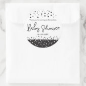 パーソナライズ,黒,白,赤ちゃんシャワー,ありがとう ラウンドシール (バッグ)