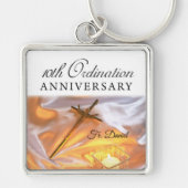 パーソナライズ、10th調整記念日、クロス キーホルダー (正面)