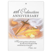 パーソナライズ、10th調整記念日、クロス クリップボード (裏面)