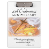 パーソナライズ、10th調整記念日、クロス クリップボード (正面)