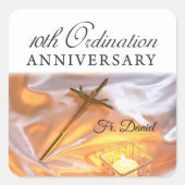 パーソナライズ、10th調整記念日、クロス スクエアシール (正面)