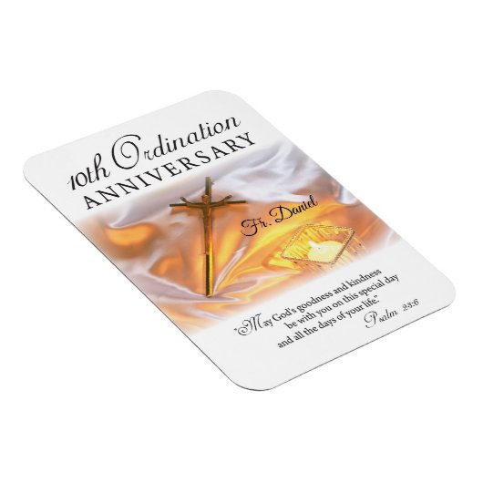 パーソナライズ、10th調整記念日、クロス マグネット (右側)