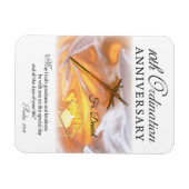 パーソナライズ、10th調整記念日、クロス マグネット (横)