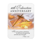 パーソナライズ、10th調整記念日、クロス マグネット (縦)