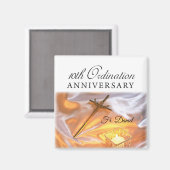 パーソナライズ、10th調整記念日、クロス マグネット (正面/裏面)