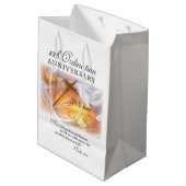 パーソナライズ、10th調整記念日、クロス ミディアムペーパーバッグ (裏面アングル)