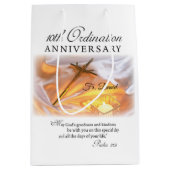 パーソナライズ、10th調整記念日、クロス ミディアムペーパーバッグ (正面)