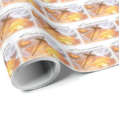 パーソナライズ、10th調整記念日、クロス ラッピングペーパー (ロールコーナー)