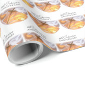 パーソナライズ、10th調整記念日、クロス ラッピングペーパー (ロールコーナー)