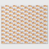 パーソナライズ、10th調整記念日、クロス ラッピングペーパー (フラット)