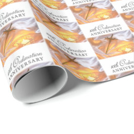 パーソナライズ、10th調整記念日、クロス ラッピングペーパー