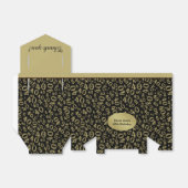 パーソナライズ： 40th誕生日テーマ金ゴールド/黒 フェイバーボックス (折り畳みなし)