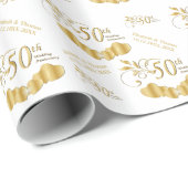 パーソナライズ – 50周年結婚を迎える ラッピングペーパー (ロールコーナー)