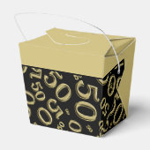 パーソナライズ： 50th Birthday Party金ゴールド/ブラック フェイバーボックス (裏面サイド)