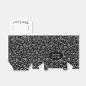 パーソナライズ: 60誕生日テーマブラック/ホワイト フェイバーボックス (折り畳みなし)