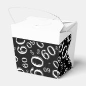 パーソナライズ： 60th誕生日パーティブラック/ホワイト フェイバーボックス (裏面サイド)